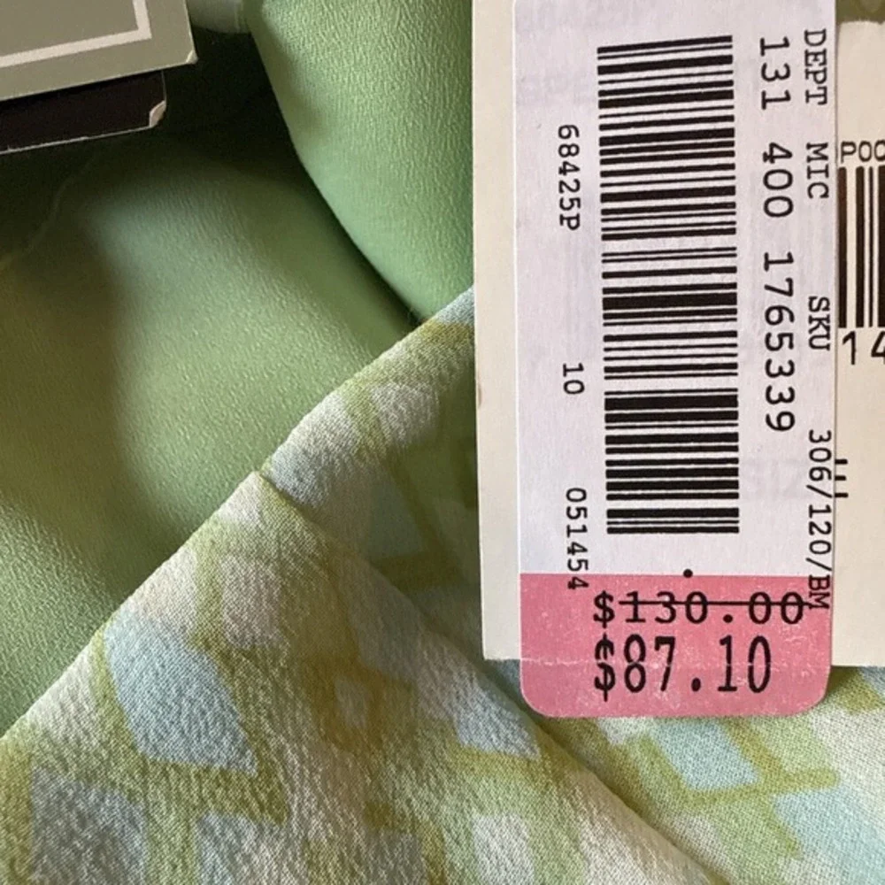 Cynthia‎ Howie Womens Silk Skirt Ruffle Fairycore Size 14P Green Whimsical NWT